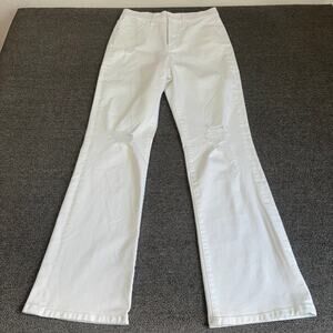 Express '90s Boot Cut High Rise White Denim Jeans Women's Size 4R Boho Casual